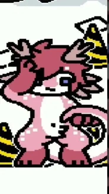 ai character: goo deer pink background