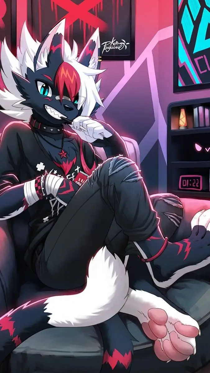 ai character: furry suit  background