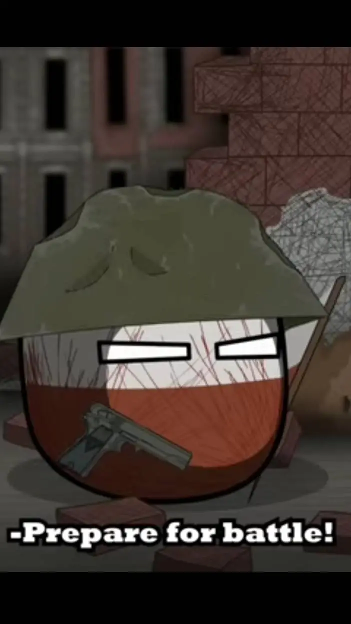 ai character: Poland countryball background