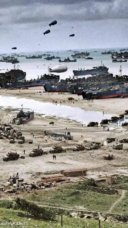ai character: DDay ww2 background