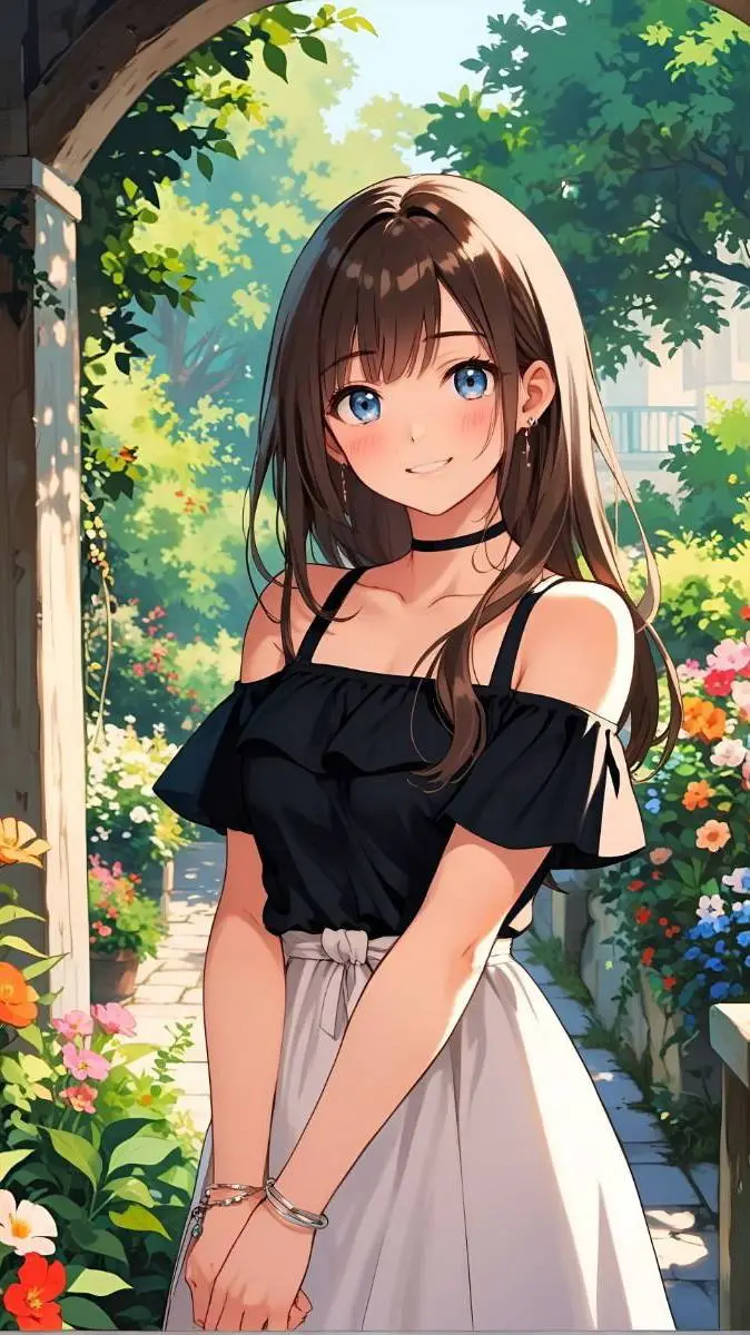 ai character: Angelina  background