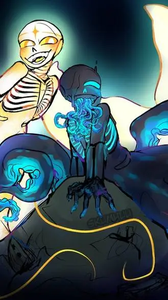 ai character: au ocean background