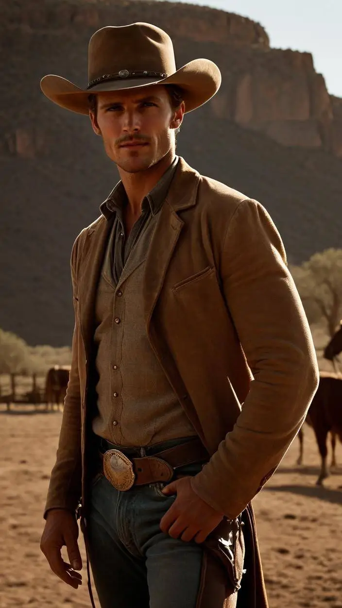 ai character: Calder McMillan  background