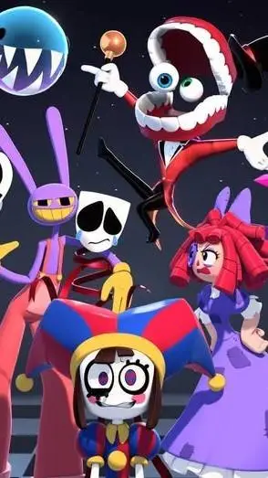 ai character: 🎪 DIGITAL CIRCUS 🎪 background