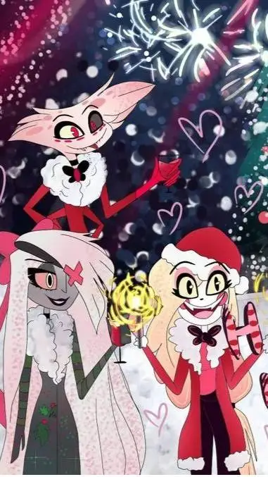 ai character: HH cristmas  background