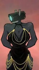 ai character: camerawoman sus background