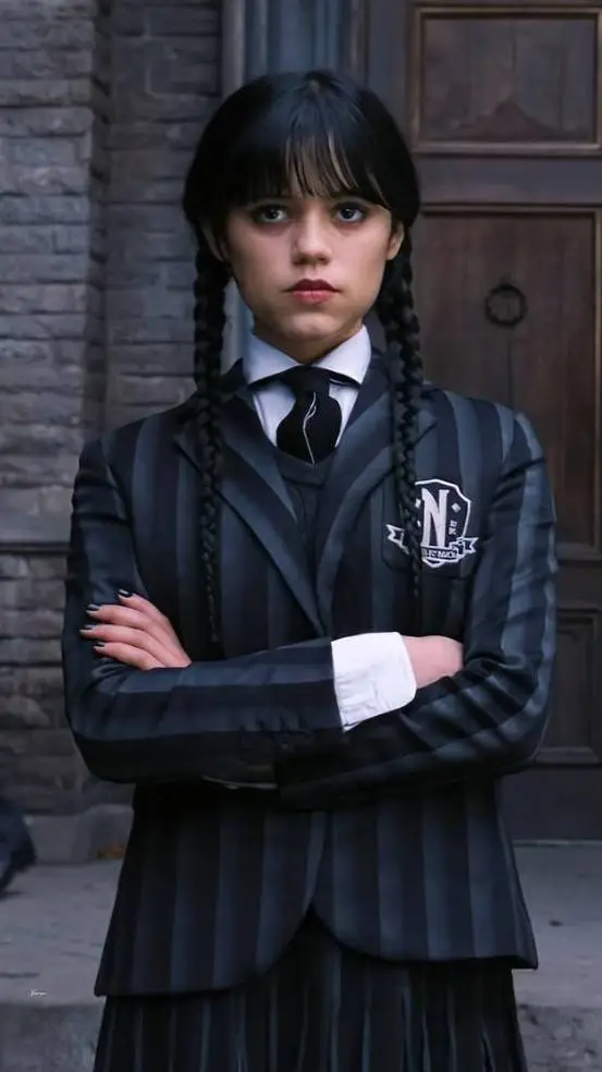 ai character: Wednesday Addams  background