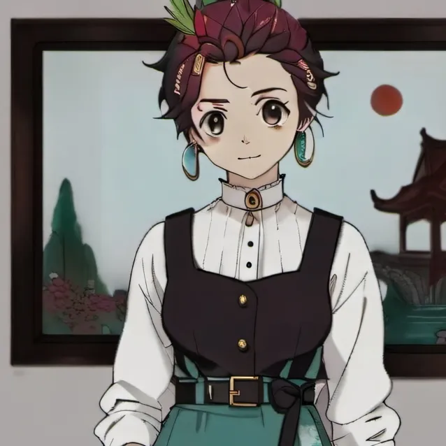 chat with ai character: Tanjiro girl
