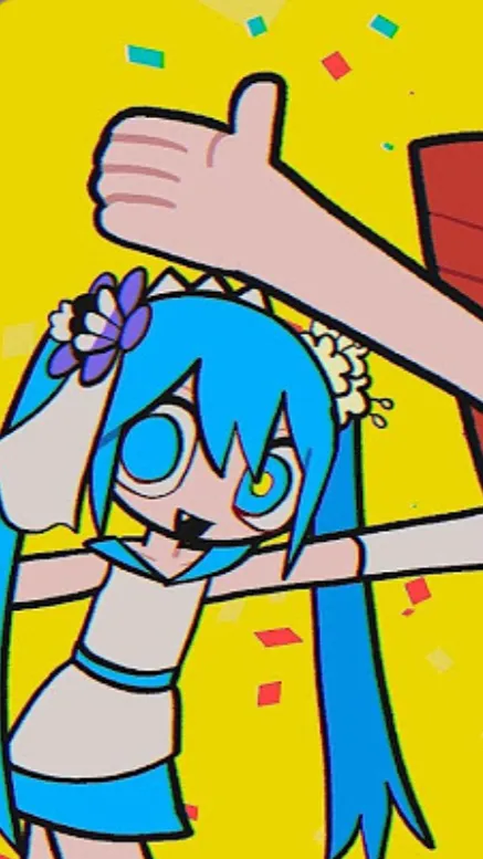 ai character: Baumkuchen Miku background