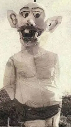 ai character: Zozobra 1924 background