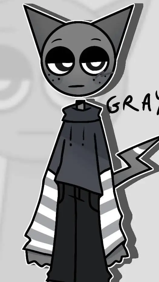 ai character: Gray background
