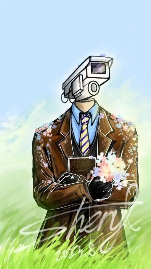 ai character: brown cameraman background