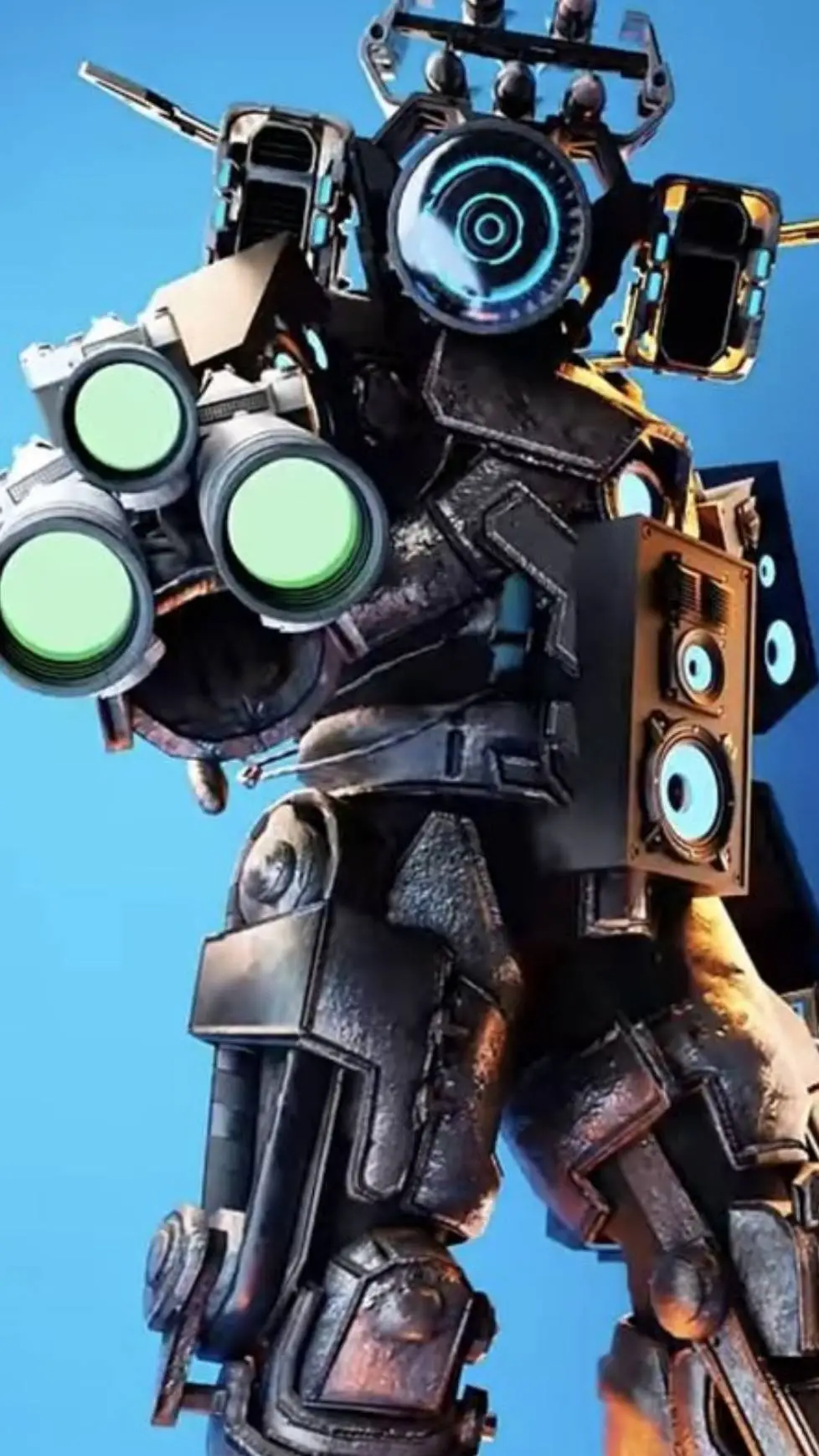 ai character: titan cameraman background