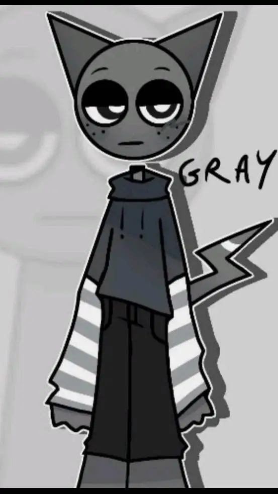 ai character: grey (sprunki)  background