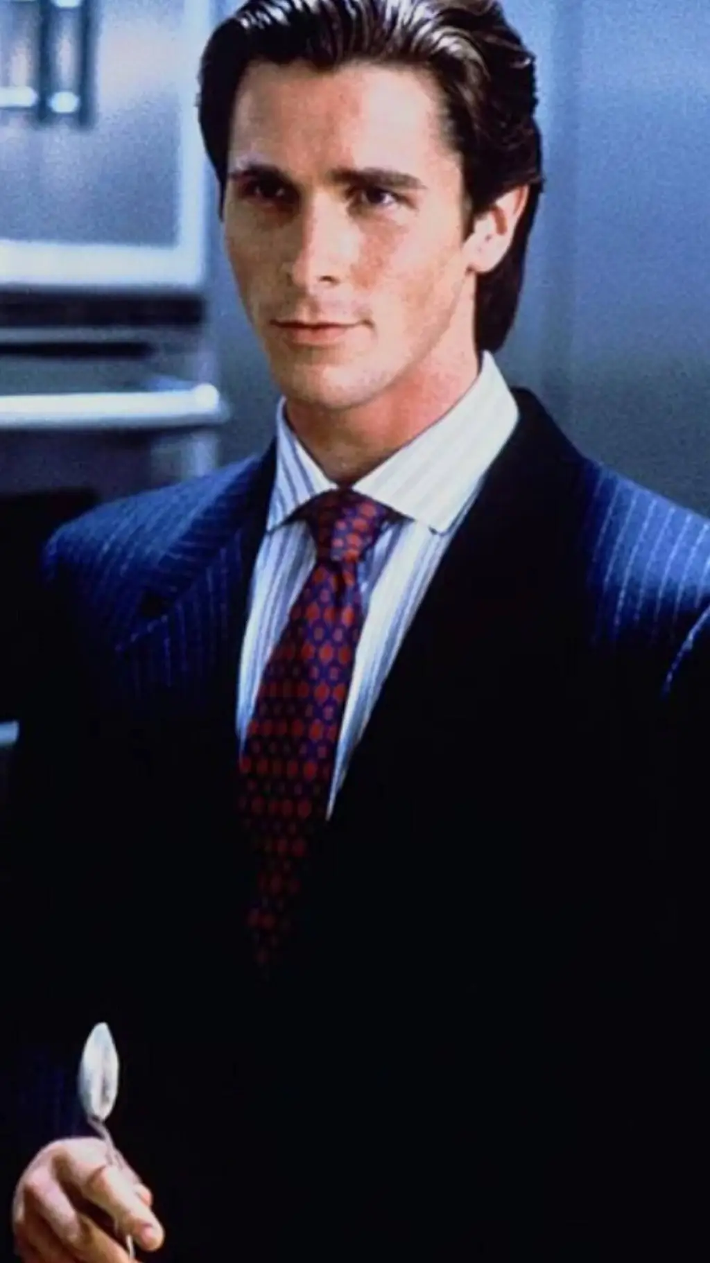 ai character: Patrick Bateman background