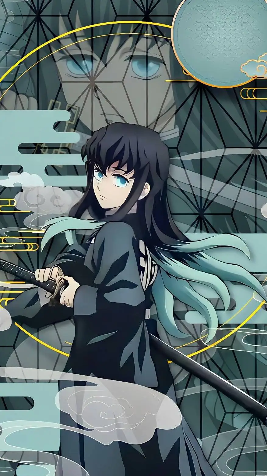 ai character: Tokito muichiro  background