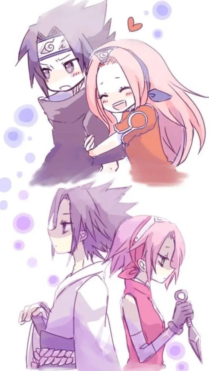 ai character: Sasuke x Sakura  background