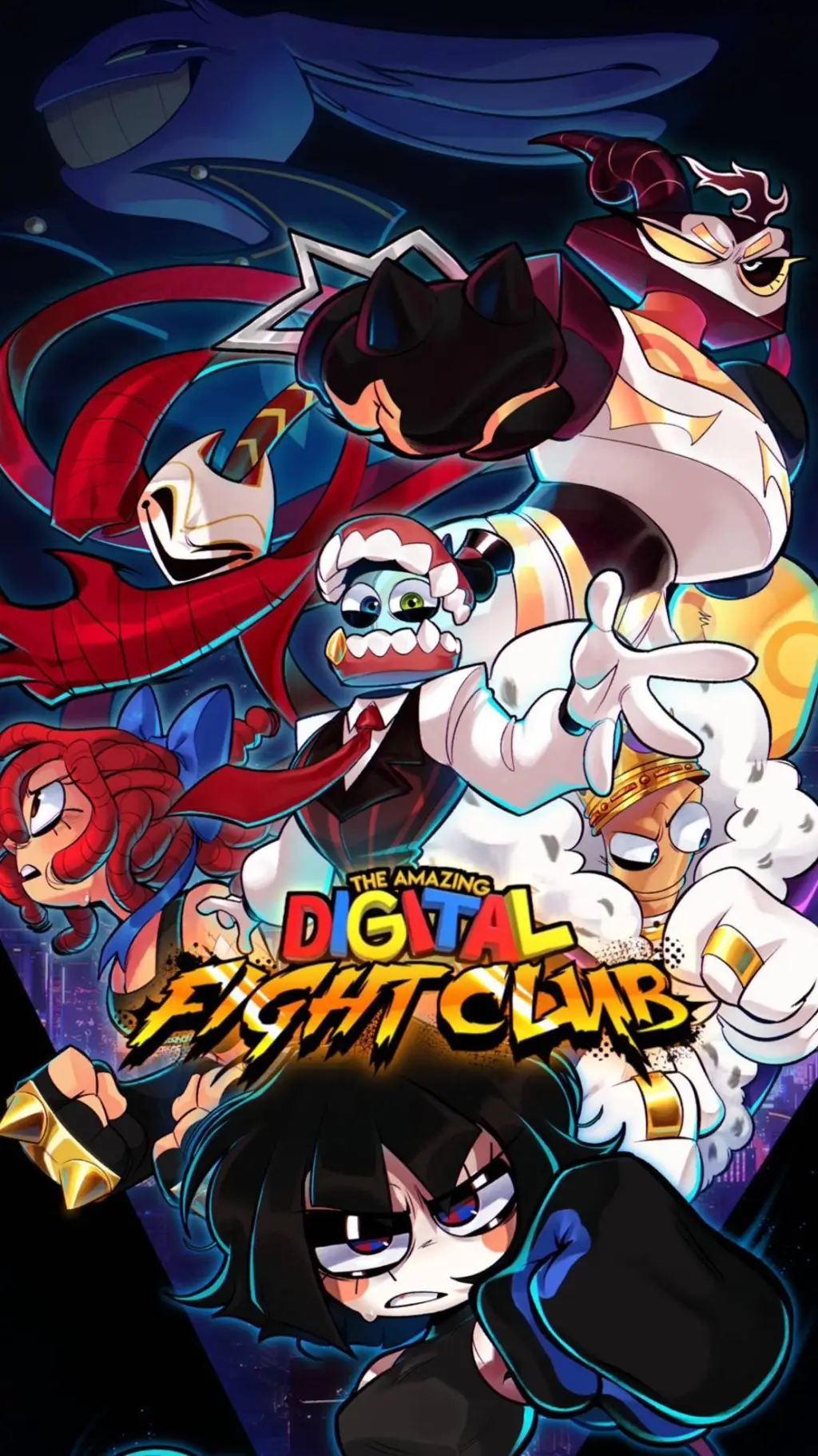 ai character: digital fight clup background