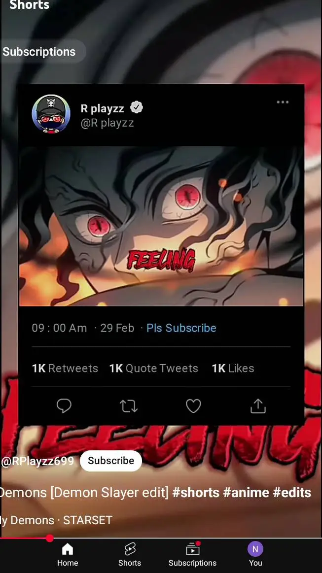 ai character: demon slayer  background