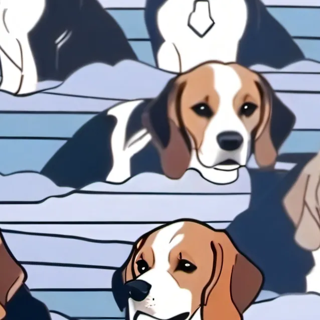 chat with ai character: pack of beagles