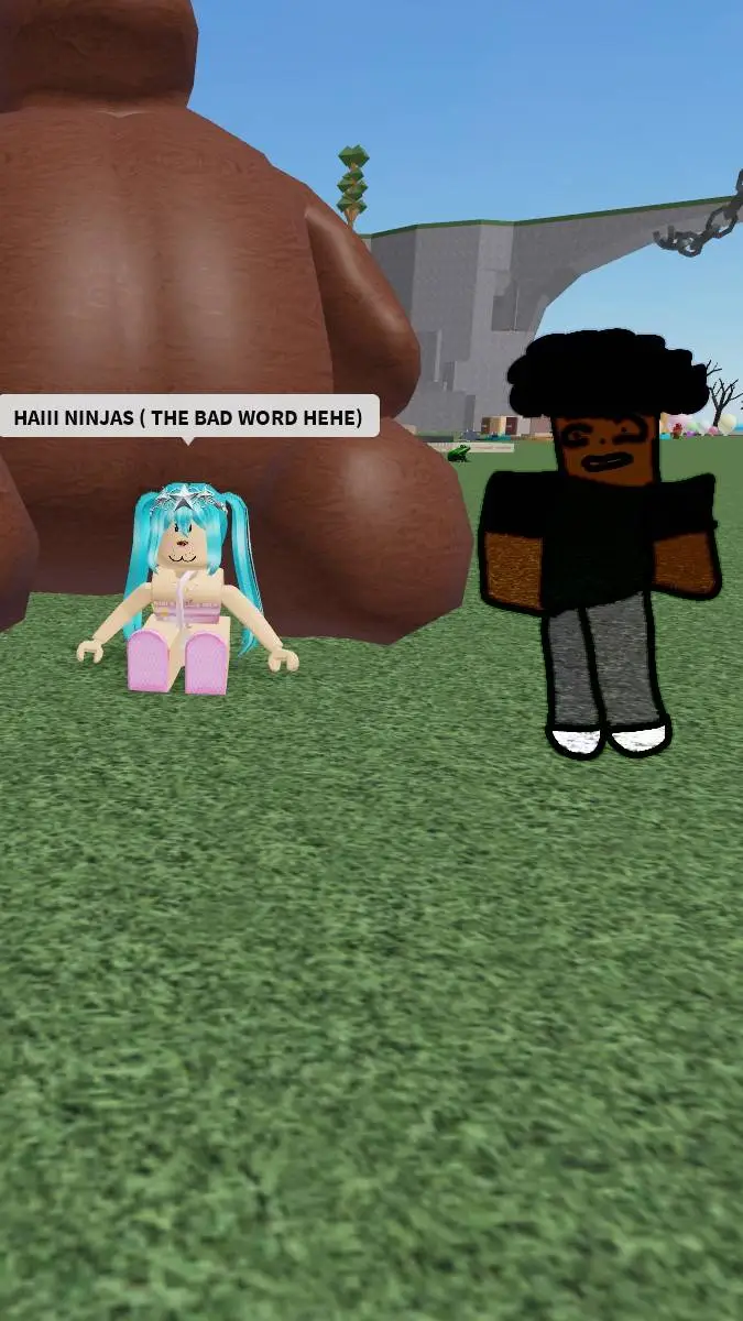 ai character: u said big!?  background