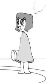 ai character: Black and White background