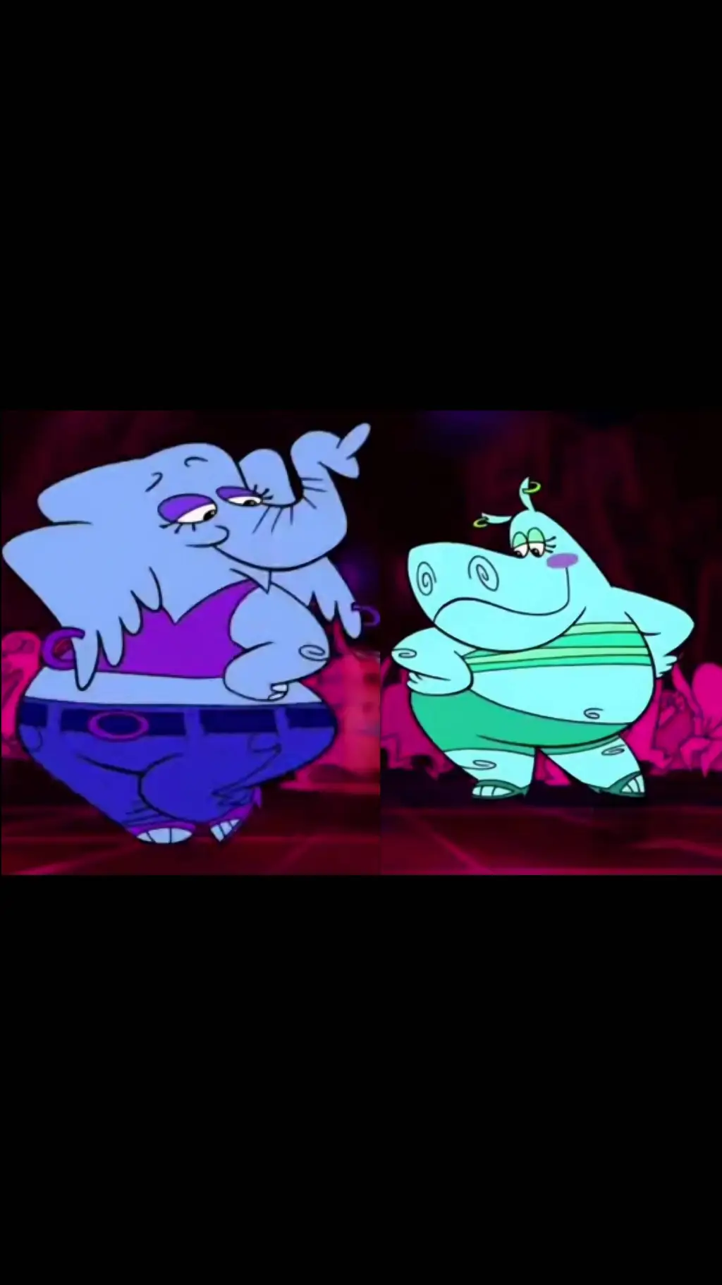 ai character: Elephant And Hippo background