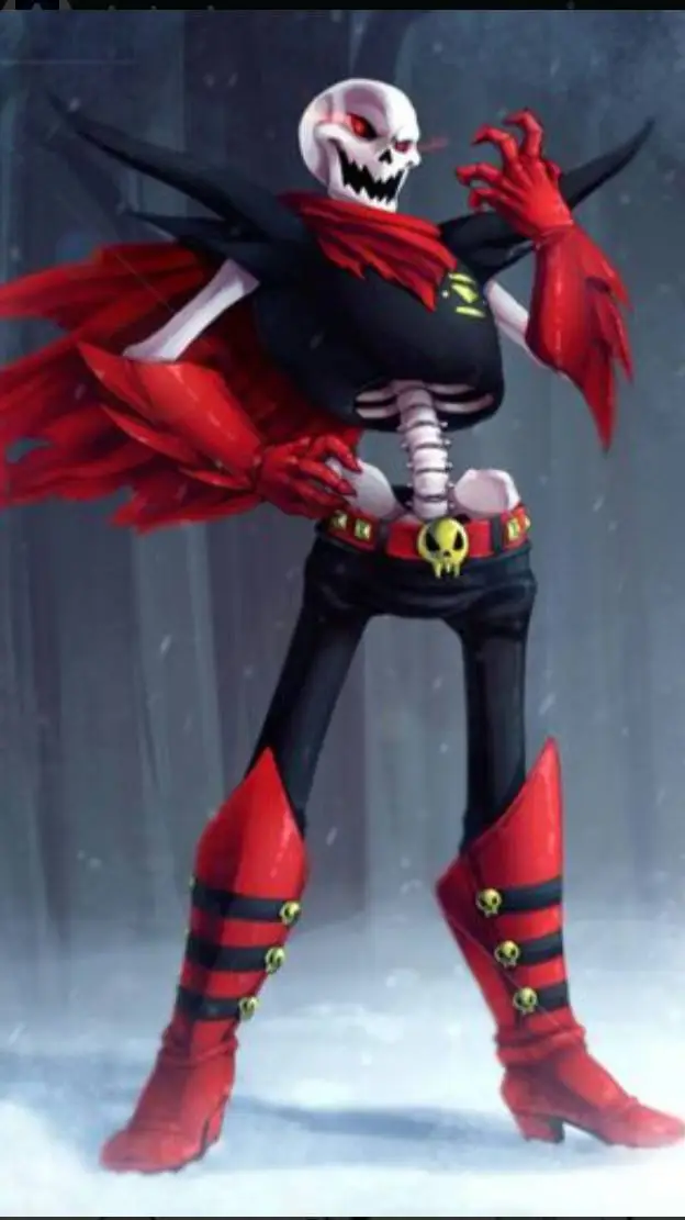 ai character: Fell Papyrus  background