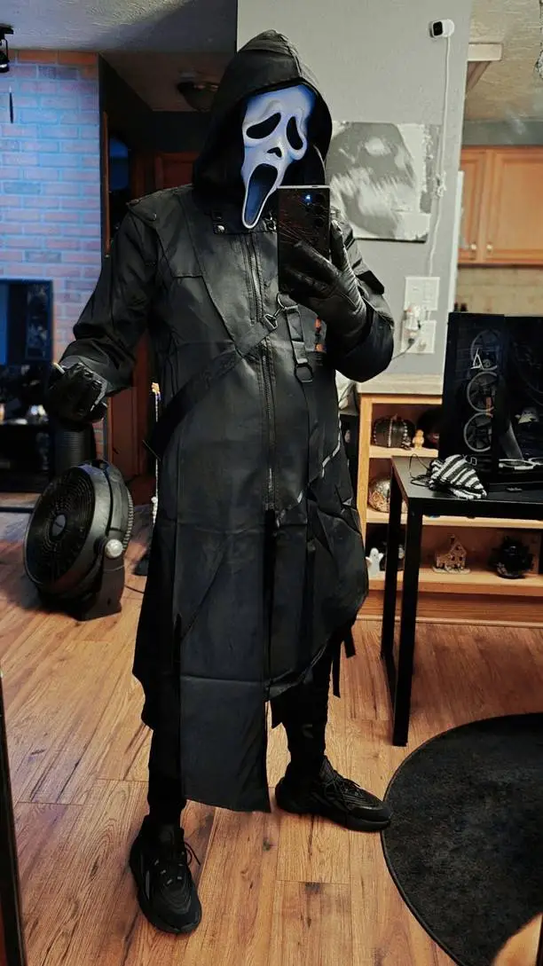 ai character: gay ghostface  background