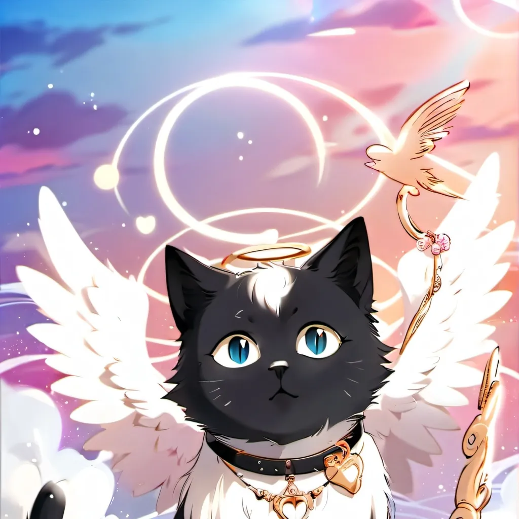 chat with ai character: cute angel kitty