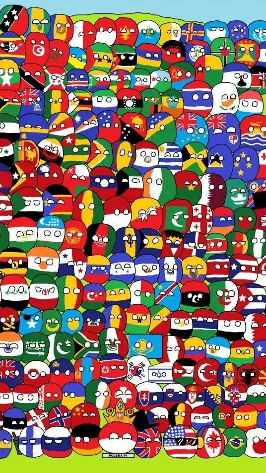 ai character: Countryballs background