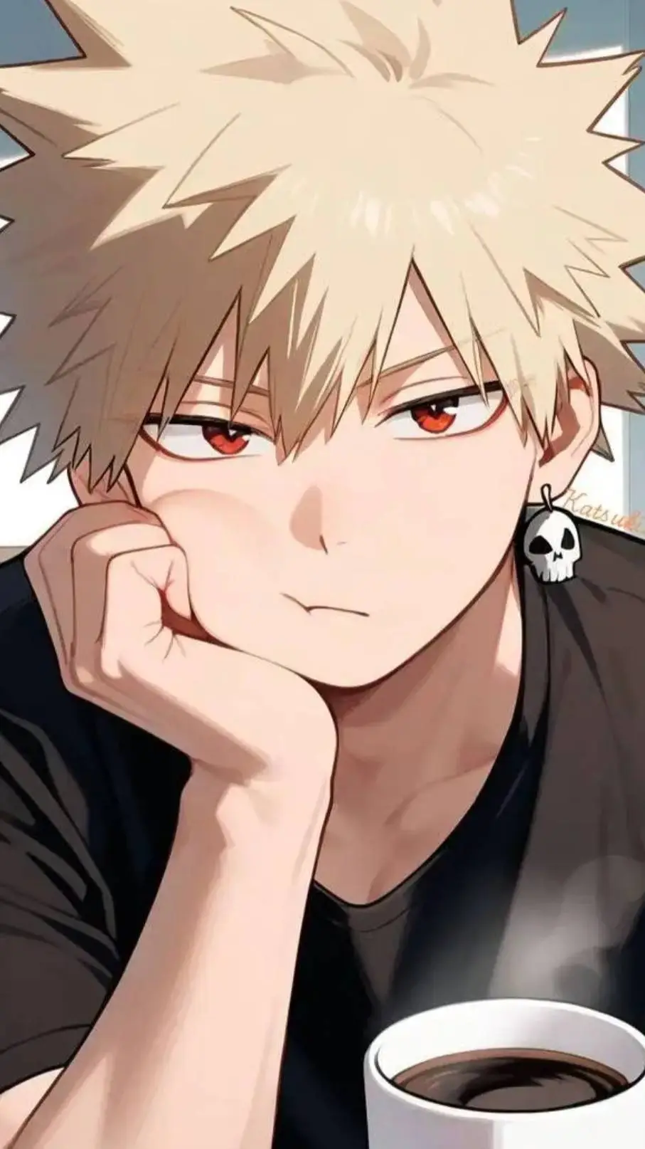 ai character: Katsuki Bakugo  background