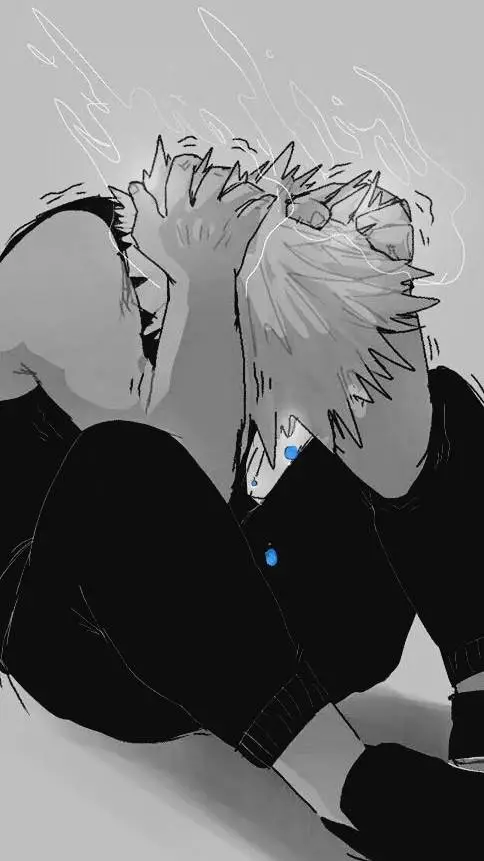 ai character: Bakugo Sad 💧 background