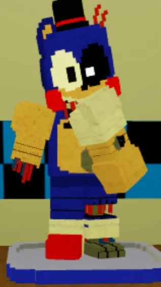 ai character: Withered toy Sonic background