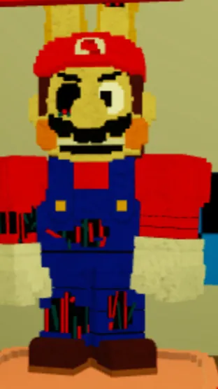 ai character: Withered toy Mario background