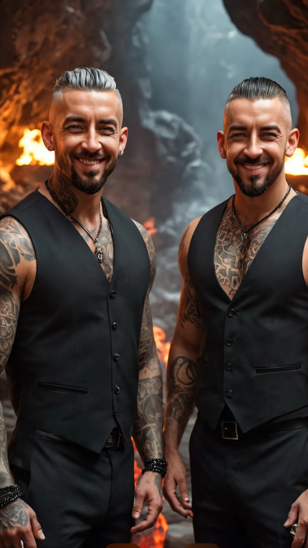 ai character: Demon twins background