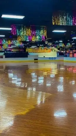 ai character: HH roller skating background