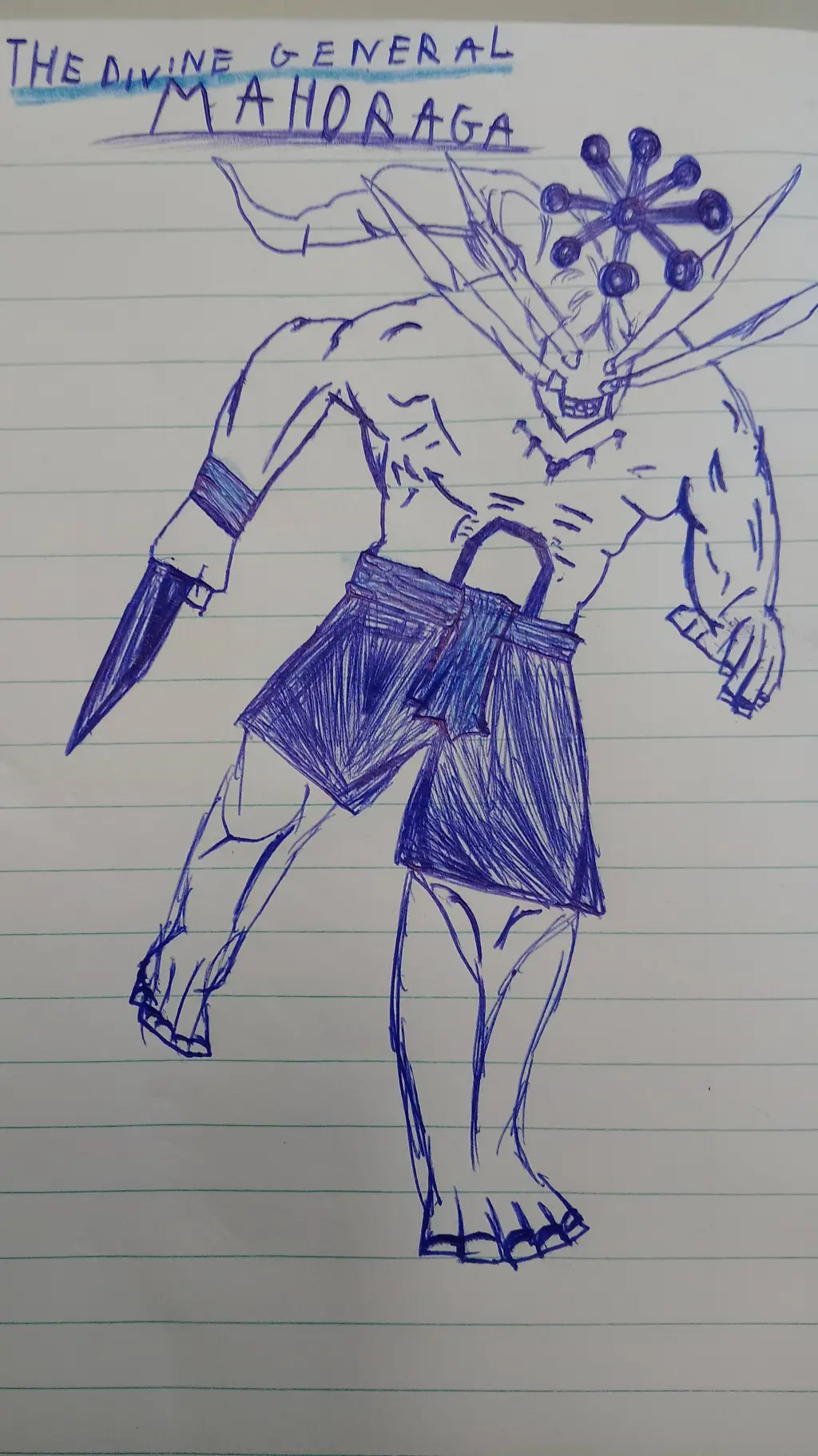 ai character: Mahoraga  background