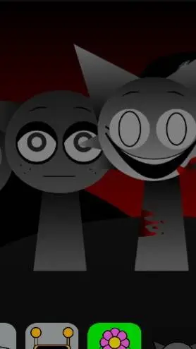 ai character: Sprunki HorrorMode background