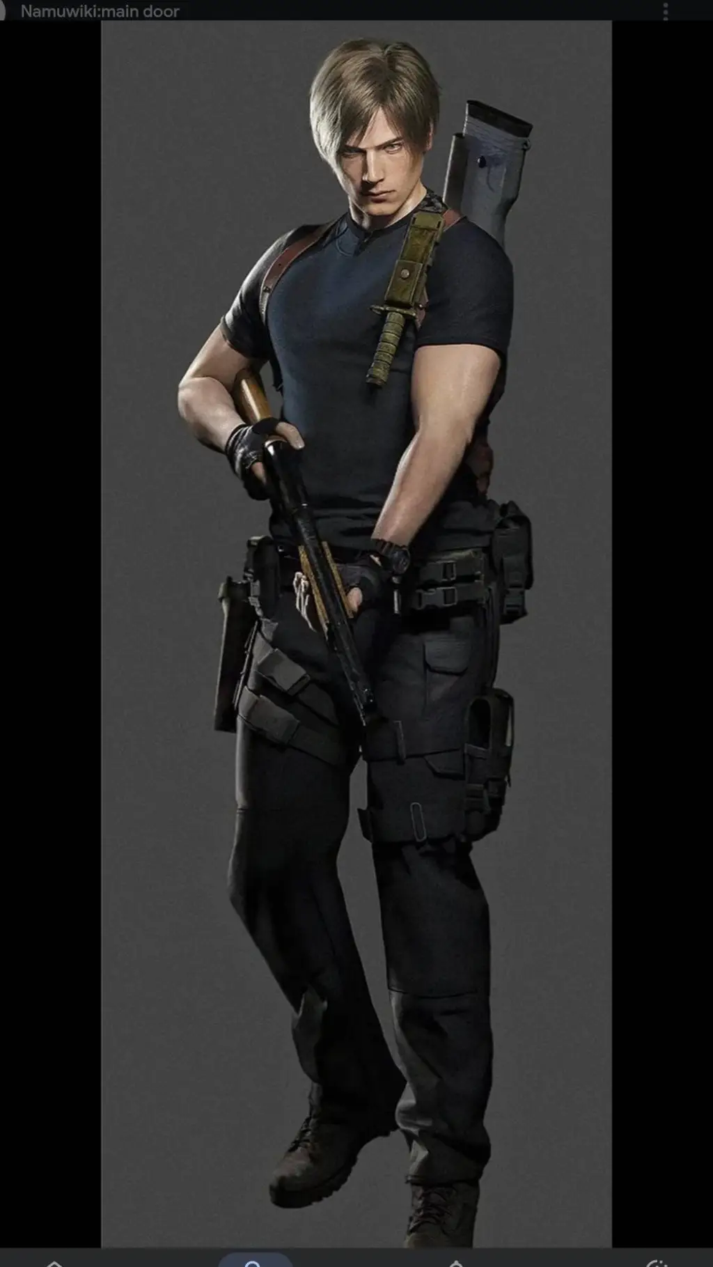ai character: Leon Kennedy  background