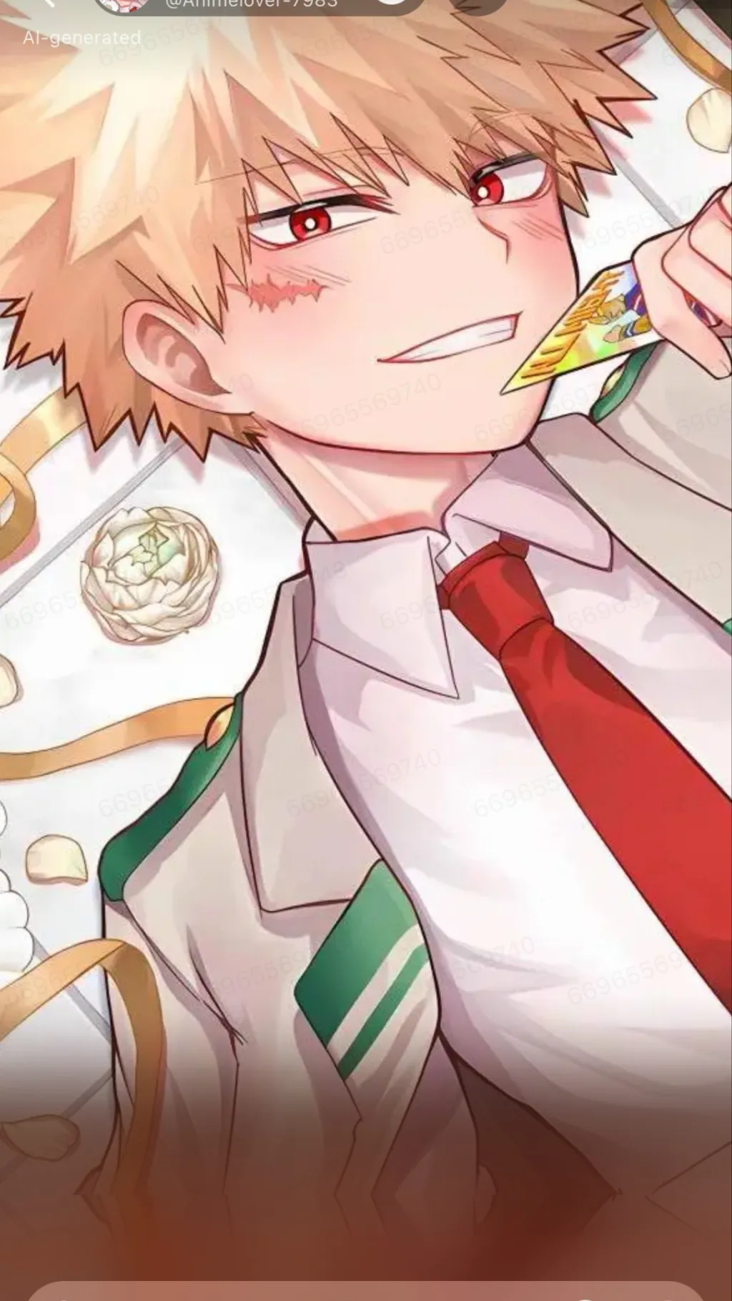 ai character: Bakugo￼ background