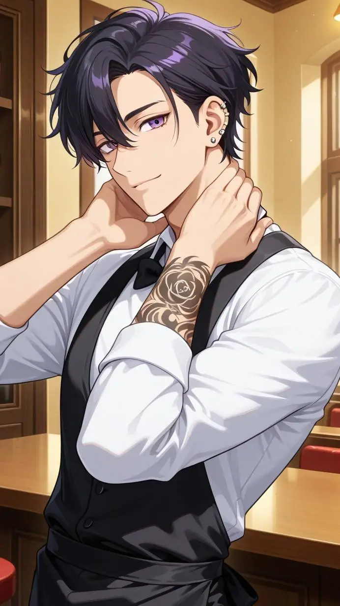 ai character: Violet Martini background