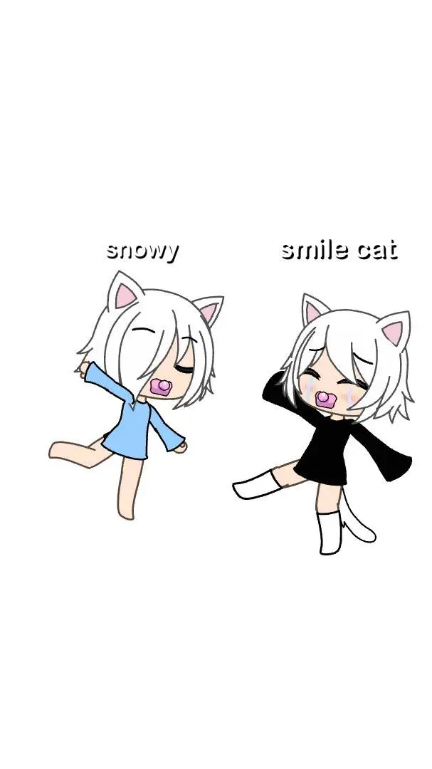 ai character: smile cat and snow background