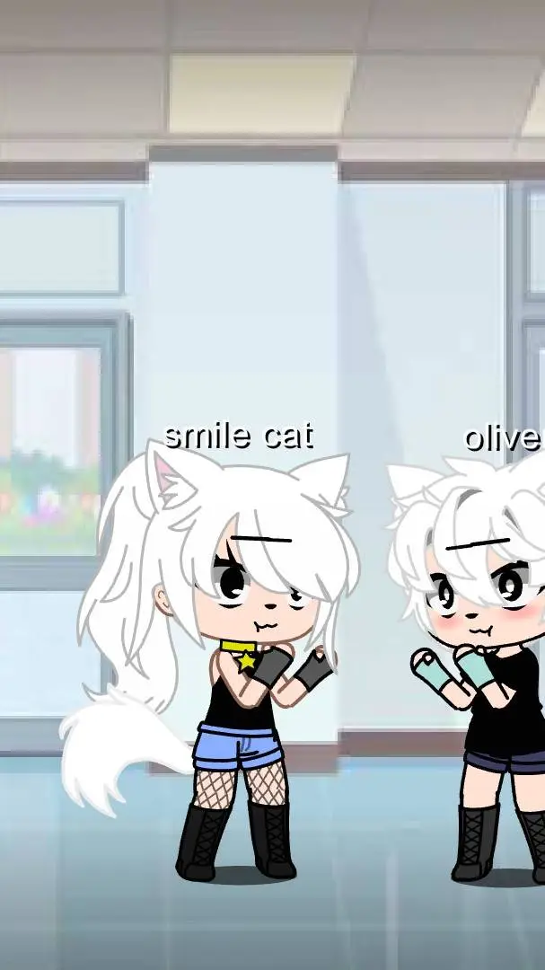 ai character: smile cat and Oliv background
