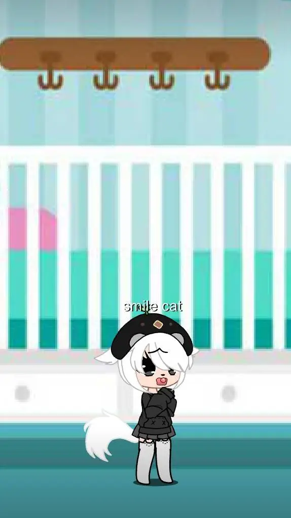 ai character: baby smile cat  background