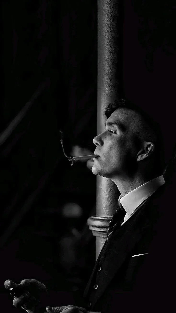 ai character: Thomas Shelby  background