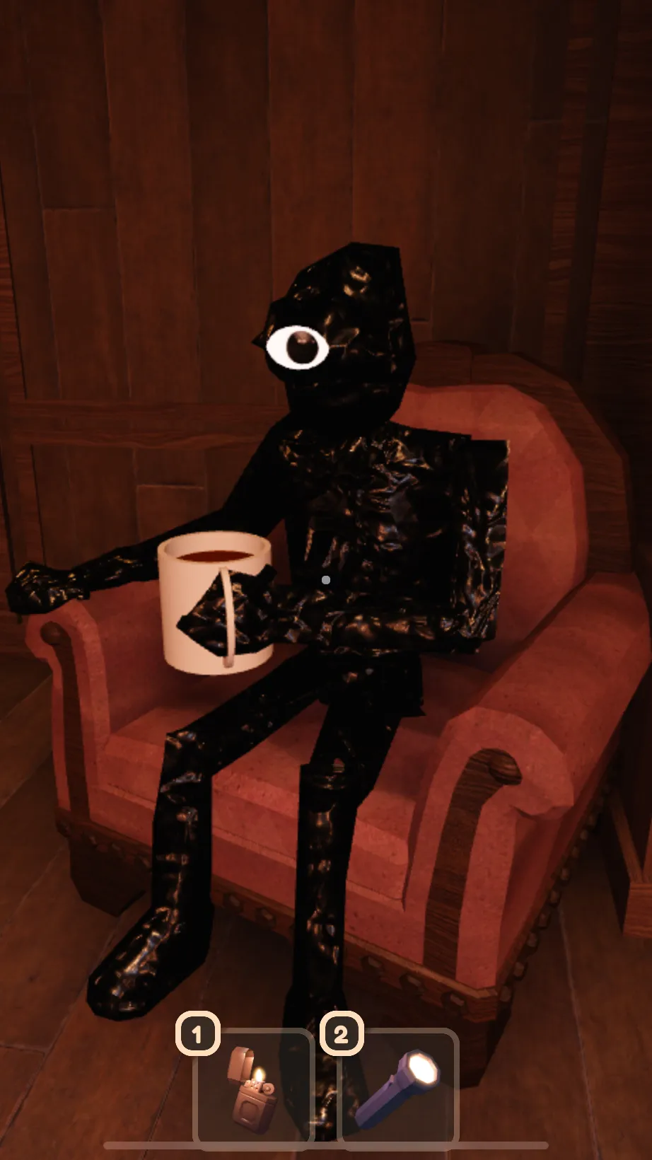 ai character: Seek with coffee background