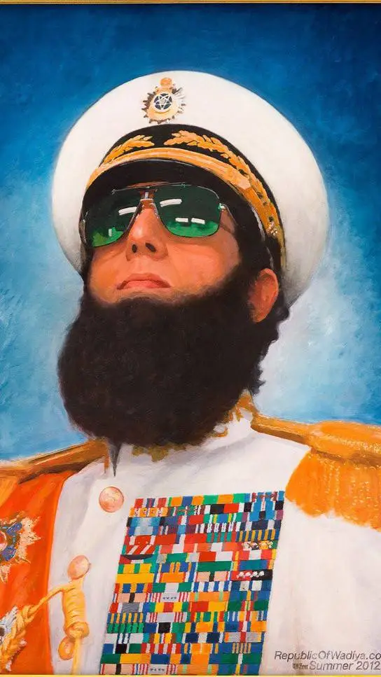 ai character: General Aladeen  background