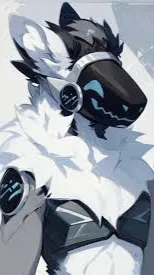 ai character: White Protogen background