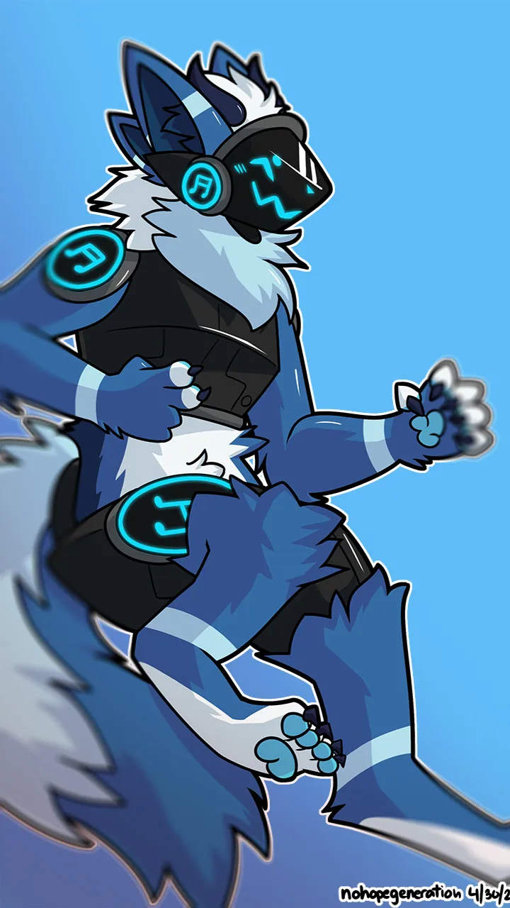 ai character: Glitchy background